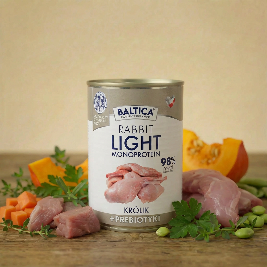Baltica Adult Light Królik z prebiotykami 400g