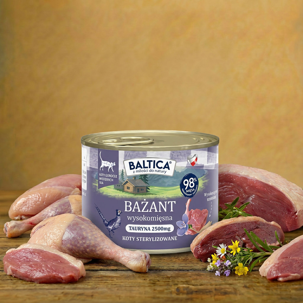 Baltica dla kotów dorosłych Mono Bażant 185g