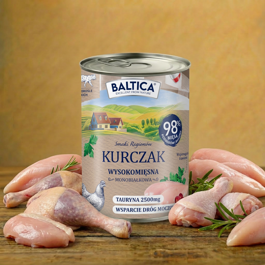 Baltica dla kotów dorosłych Mono Kurczak 400g