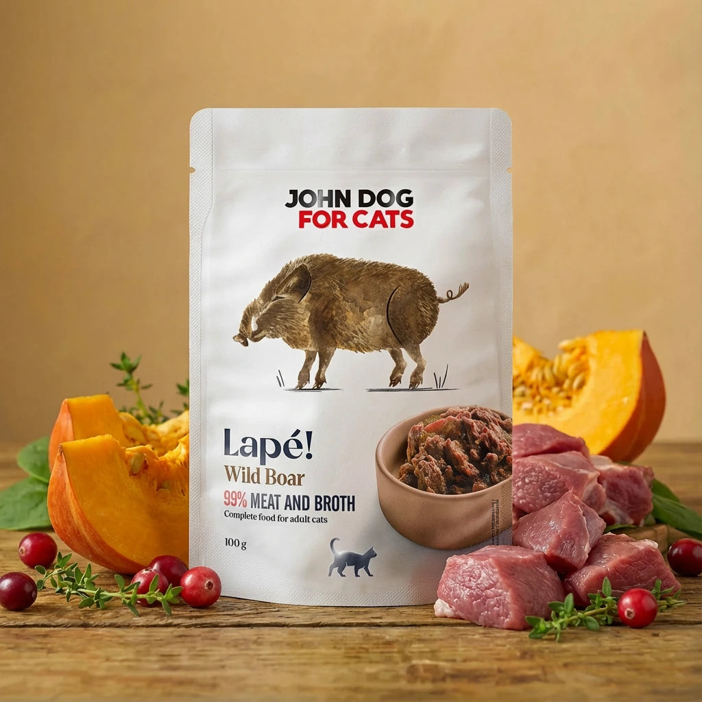 Karma mokra saszetka dla kota Dzik 100 g Lapé John Dog for Cats