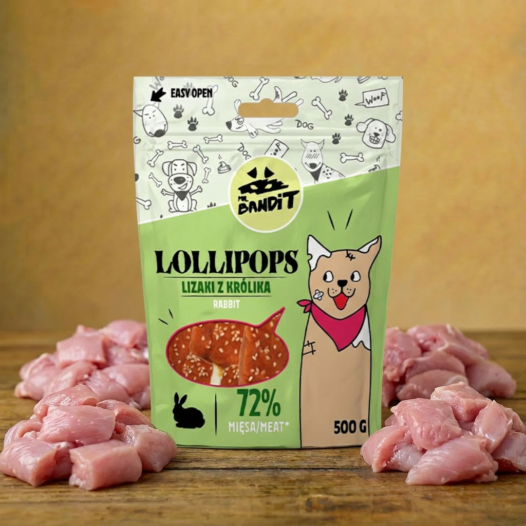 Mr Bandit – Lolipops – Lizaki z królika 500g