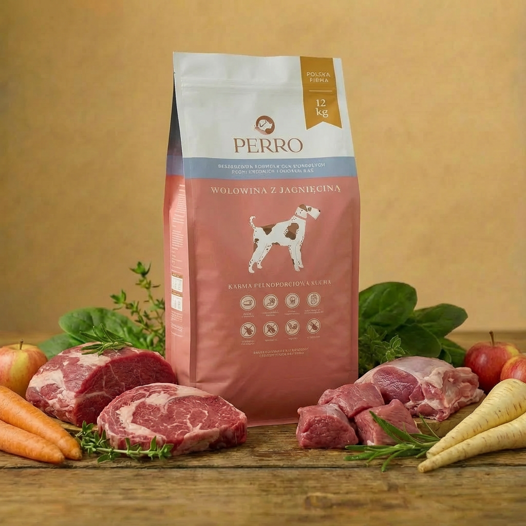 Perro - Adult Wołowina z jagnięciną 12kg - średnie i duże rasy
