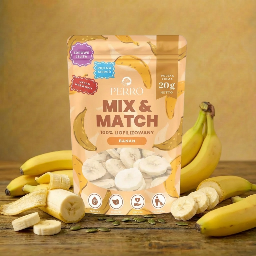 Perro - MIX & MATCH - Banan liofilizowany 20g