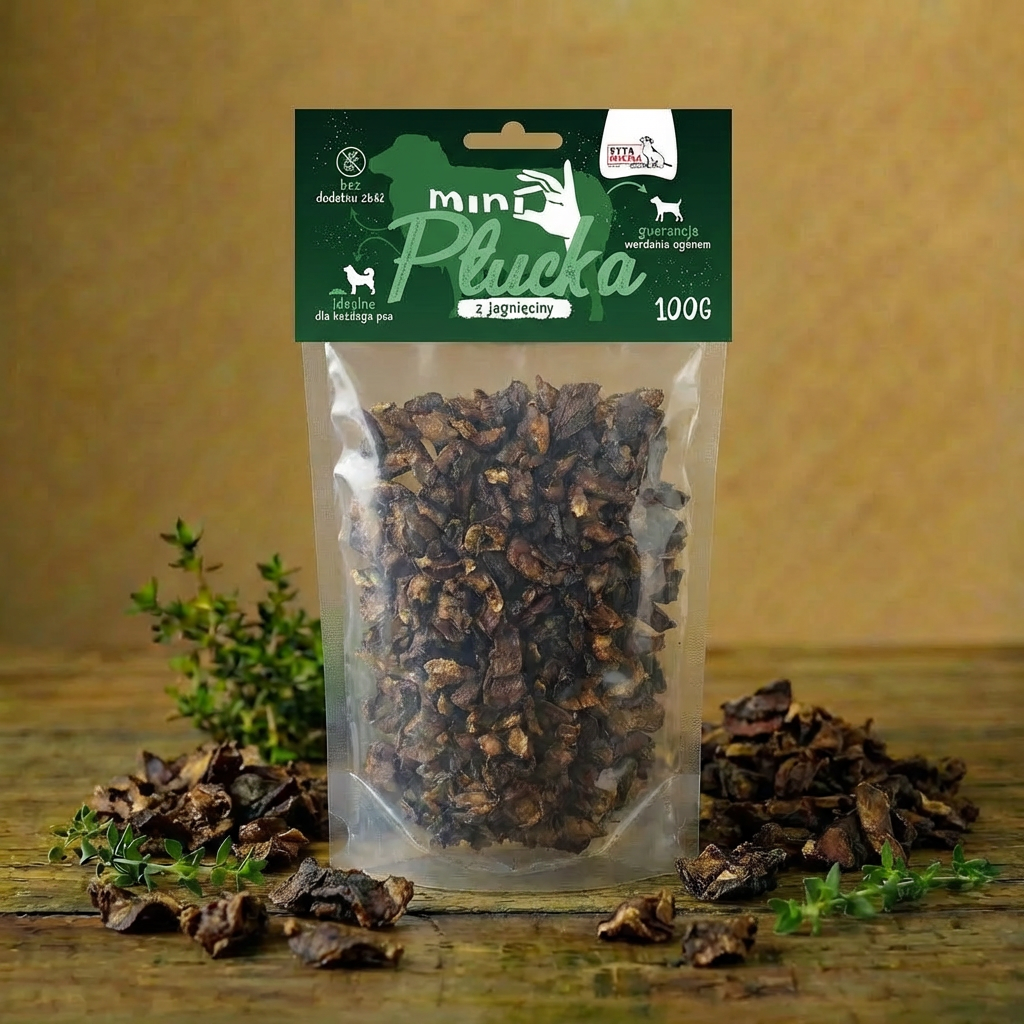 Syta Micha - Mini płucka z jagnięciny dla psa 100g