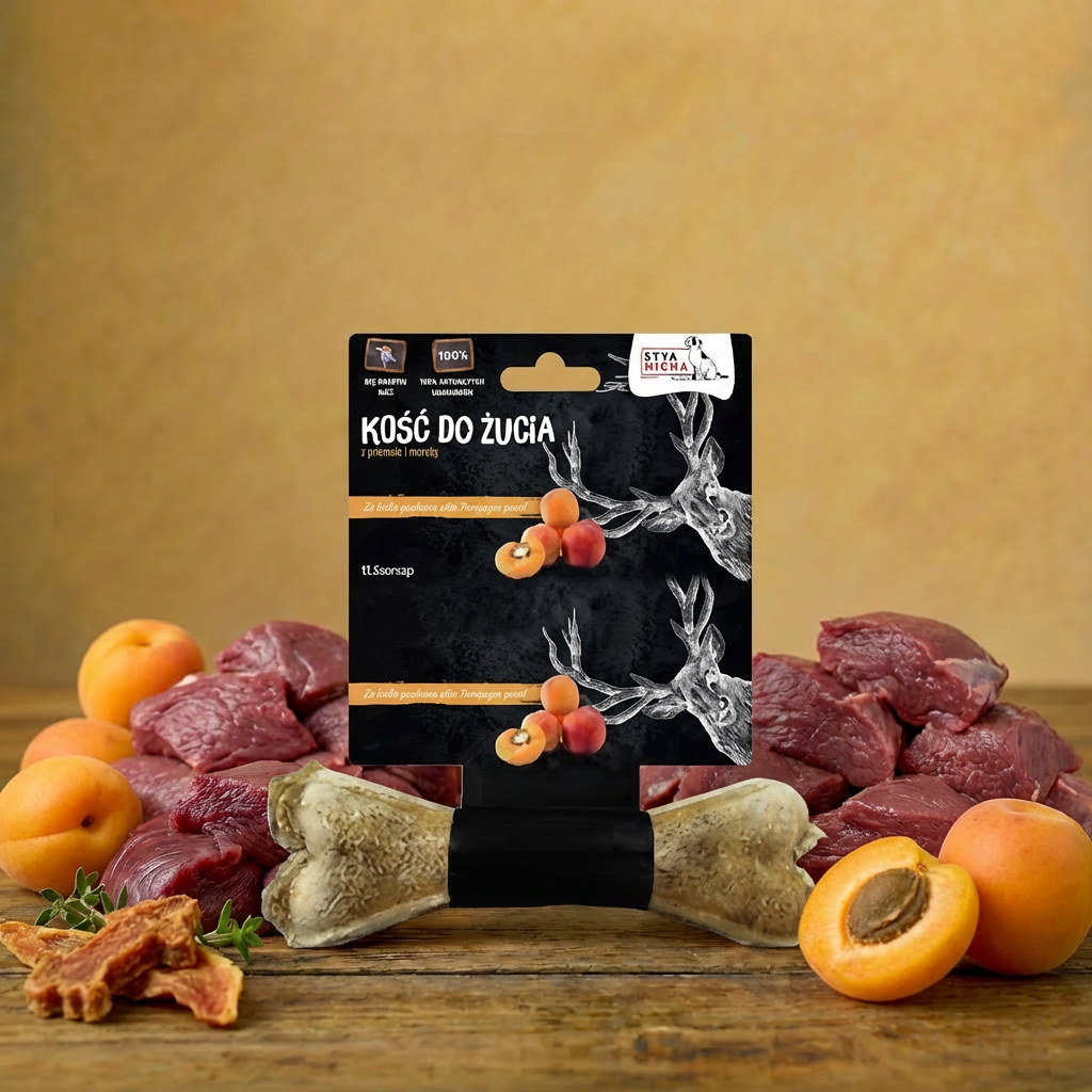 Syta Micha Kość do żucia dla psa z jeleniem i morelą 13,5 cm