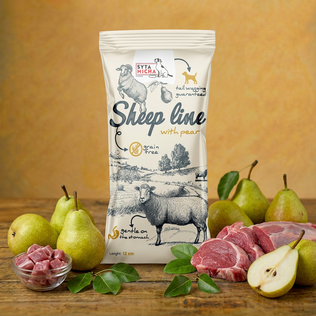 Syta Micha – Sheep Line – Owca z gruszką 12cm – Kość do żucia