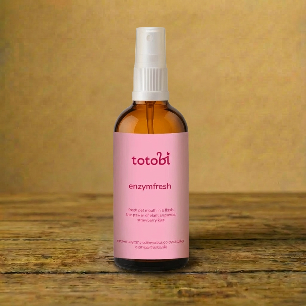 Totobi - Enzymatyczny odświeżacz do pyszczka dla psa i kota o smaku truskawkowym