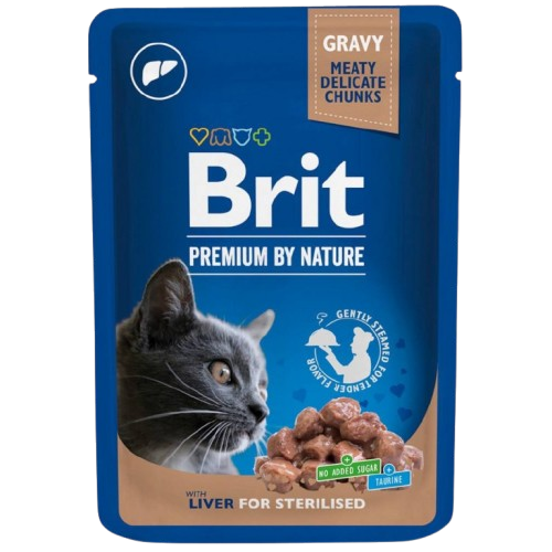 Brit Premium Cat Pouchs Wątróbka sterylizowana 100 g