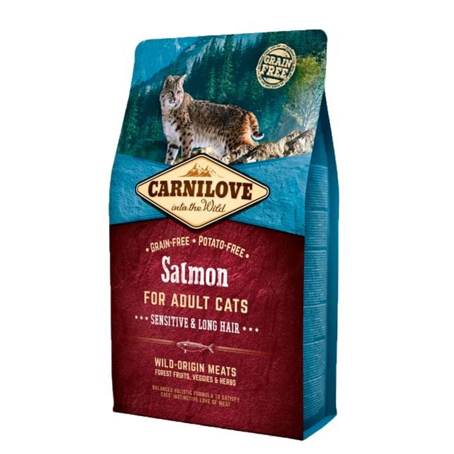 CARNILOVE CAT SALMON SENSITIVE&LONG HAIR 2 kg