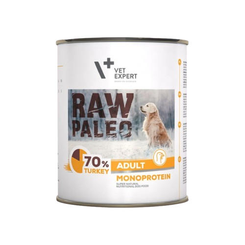 RAW PALEO ADULT Dog Monoproteina z indykiem