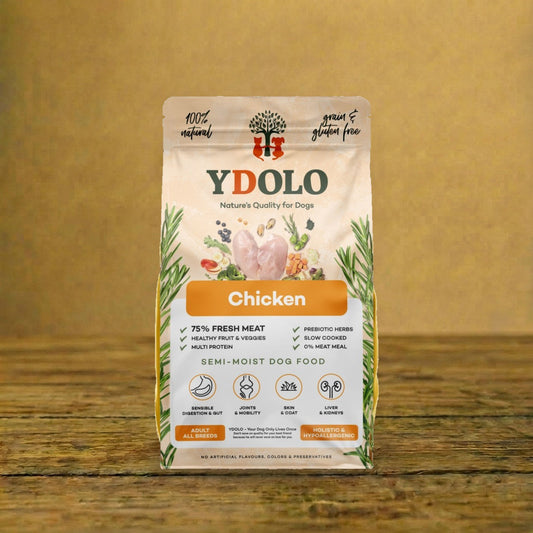 YDOLO Chicken – Kurczak i ryby – półwilgotna karma dla psa – opakowanie 2,5 kg / 10 kg