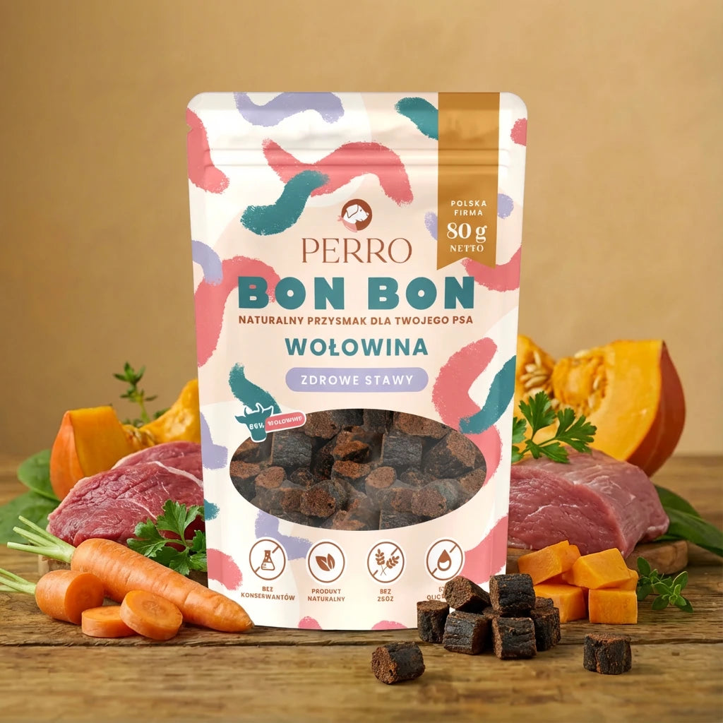 BON BON Wołowina – zdrowe stawy Przysmaki z dodatkiem funkcyjnym 80g