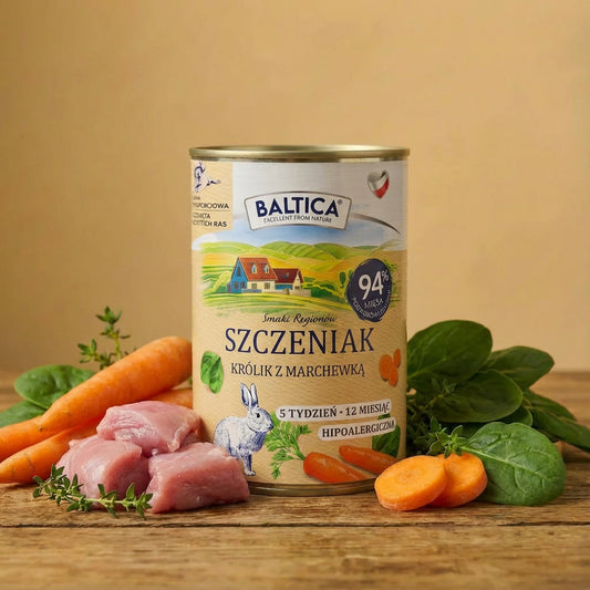 Baltica Szczenięta Królik z marchewką 400g