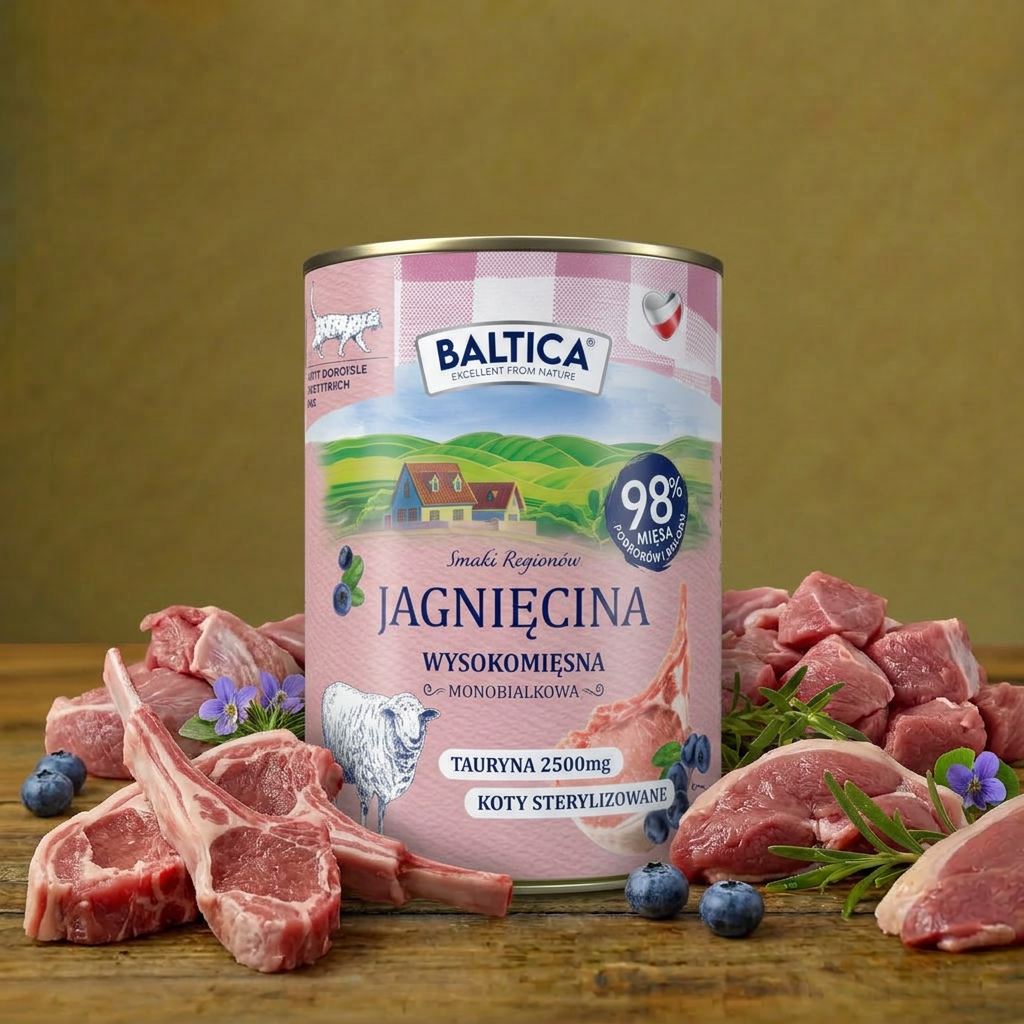 Baltica dla kotów dorosłych Mono Jagnięcina 400g