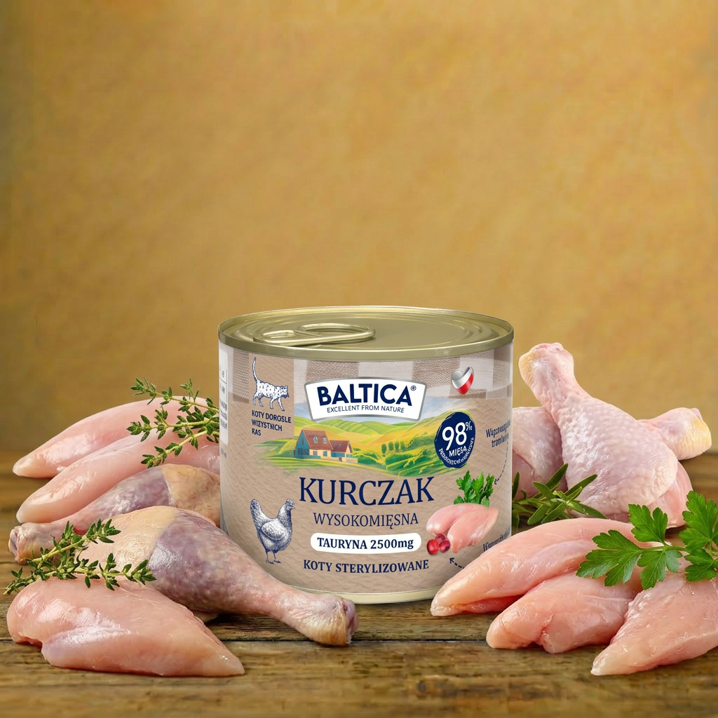 Baltica dla kotów dorosłych Mono Kurczak 185g