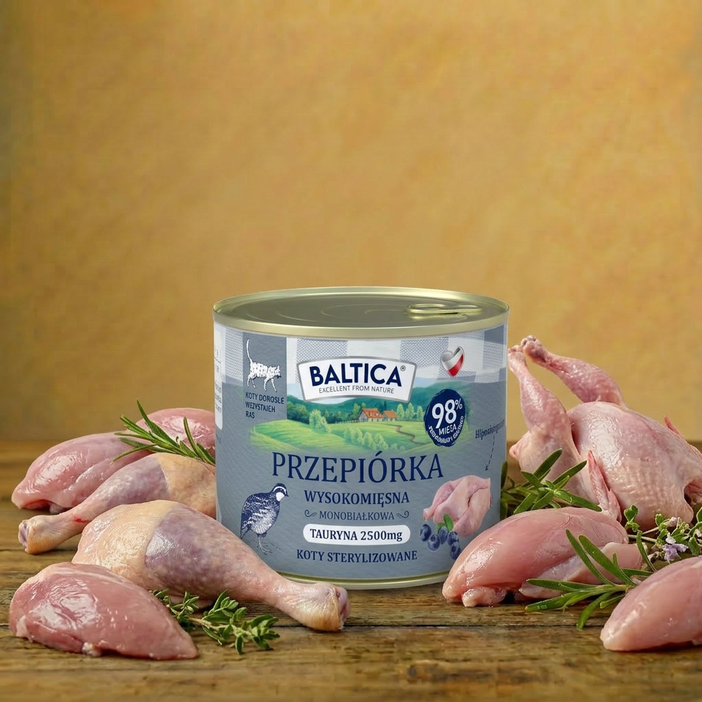 Baltica dla kotów dorosłych Mono Przepiórka 185g