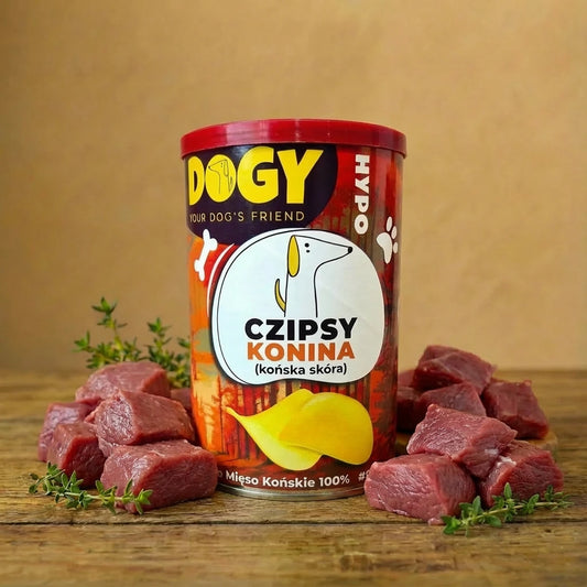DOGY HYPO - Czipsy z Koniny dla psa 75g