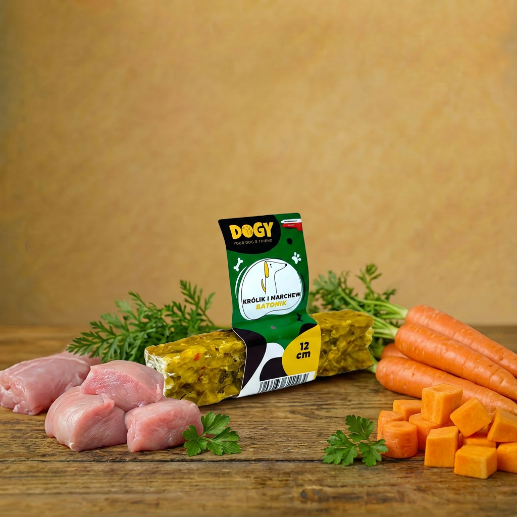 DOGY – Batonik z Królikiem i marchewką 12cm