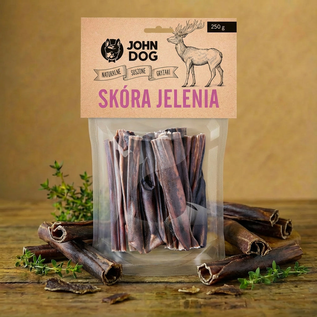 John Dog - Skóra jelenia dla psa 250g