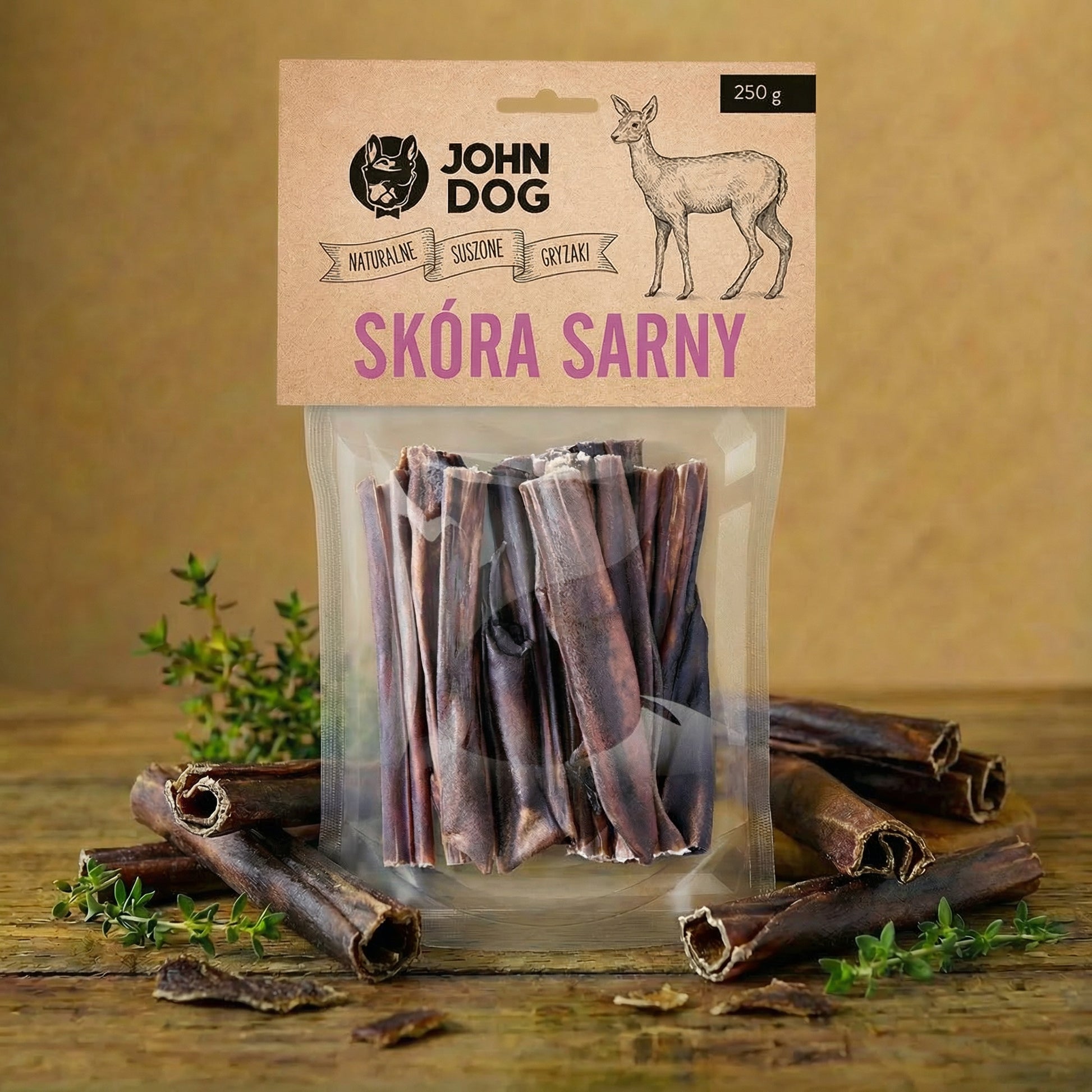 John Dog - Skóra sarny dla psa 250g