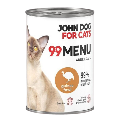 John Dog for Cats 99 menu karma mokra dla kota perliczka 400 g