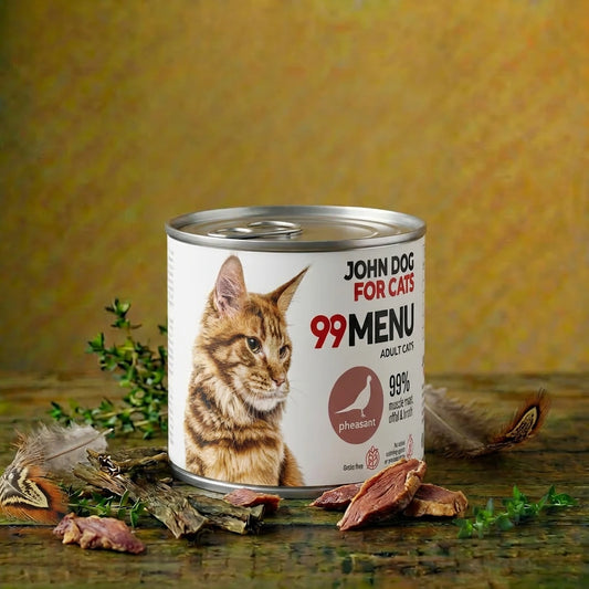 Karma mokra puszka dla kota Bażant 400g John Dog for Cats - 99 Menu