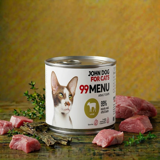 Karma mokra puszka dla kota Cielęcina 400g John Dog for Cats