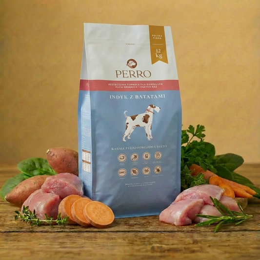 Perro - Adult Indyk z batatami 12kg - średnie i duże rasy