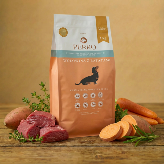 Perro - Adult Wołowina z batatami 1kg - Małe rasy