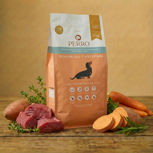 Perro - Adult Wołowina z batatami 3kg - Małe rasy