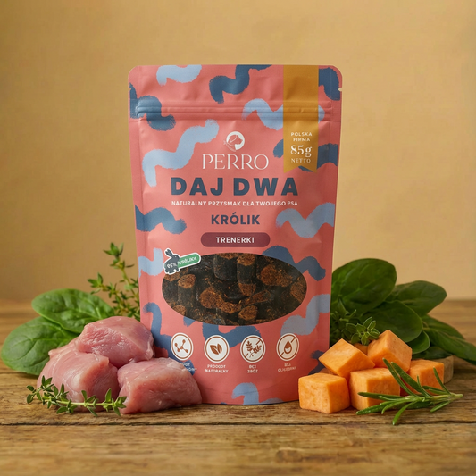 Perro - DAJ DWA Królik dla psa 85g