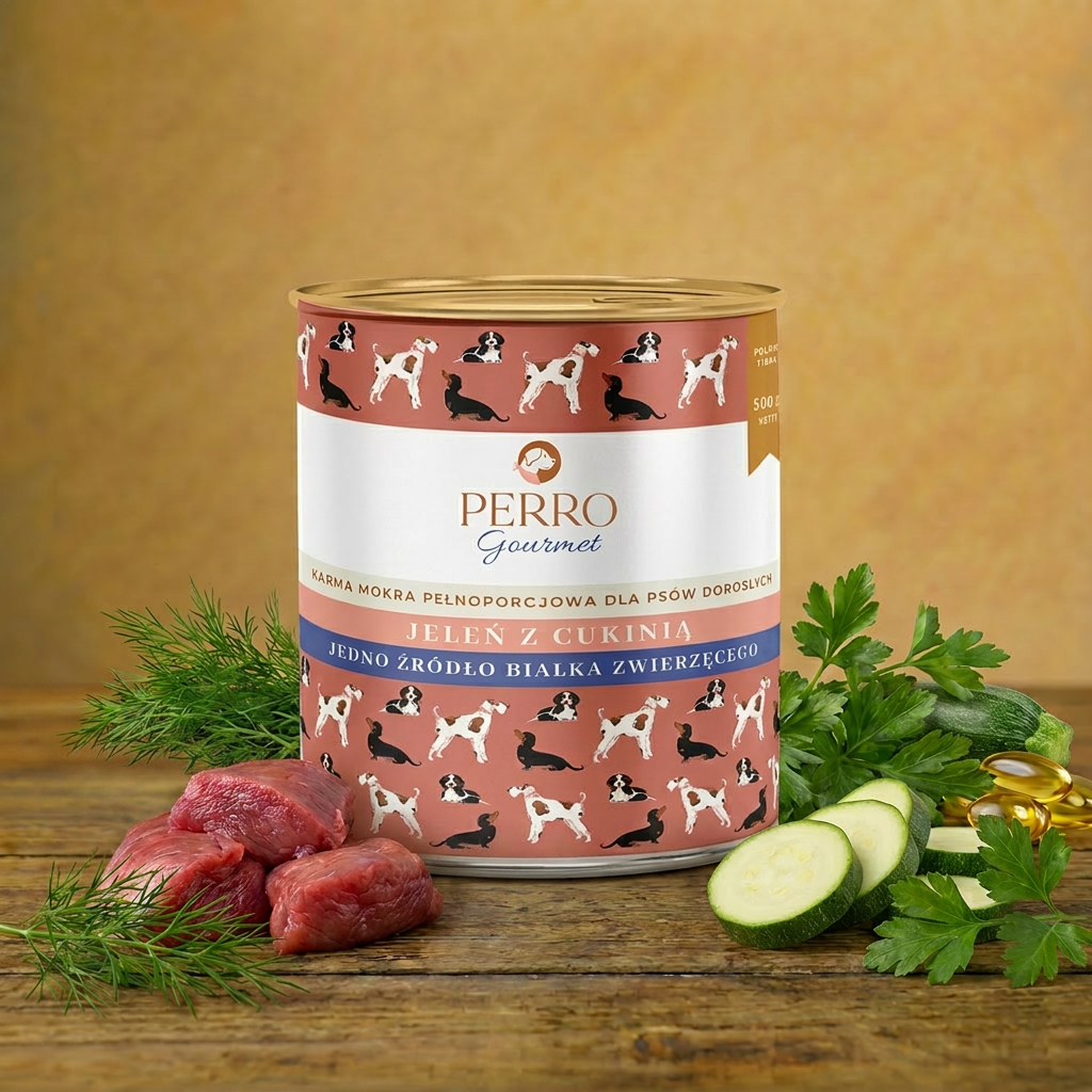 Perro Gourmet Adult-Jeleń z cukinią 800g