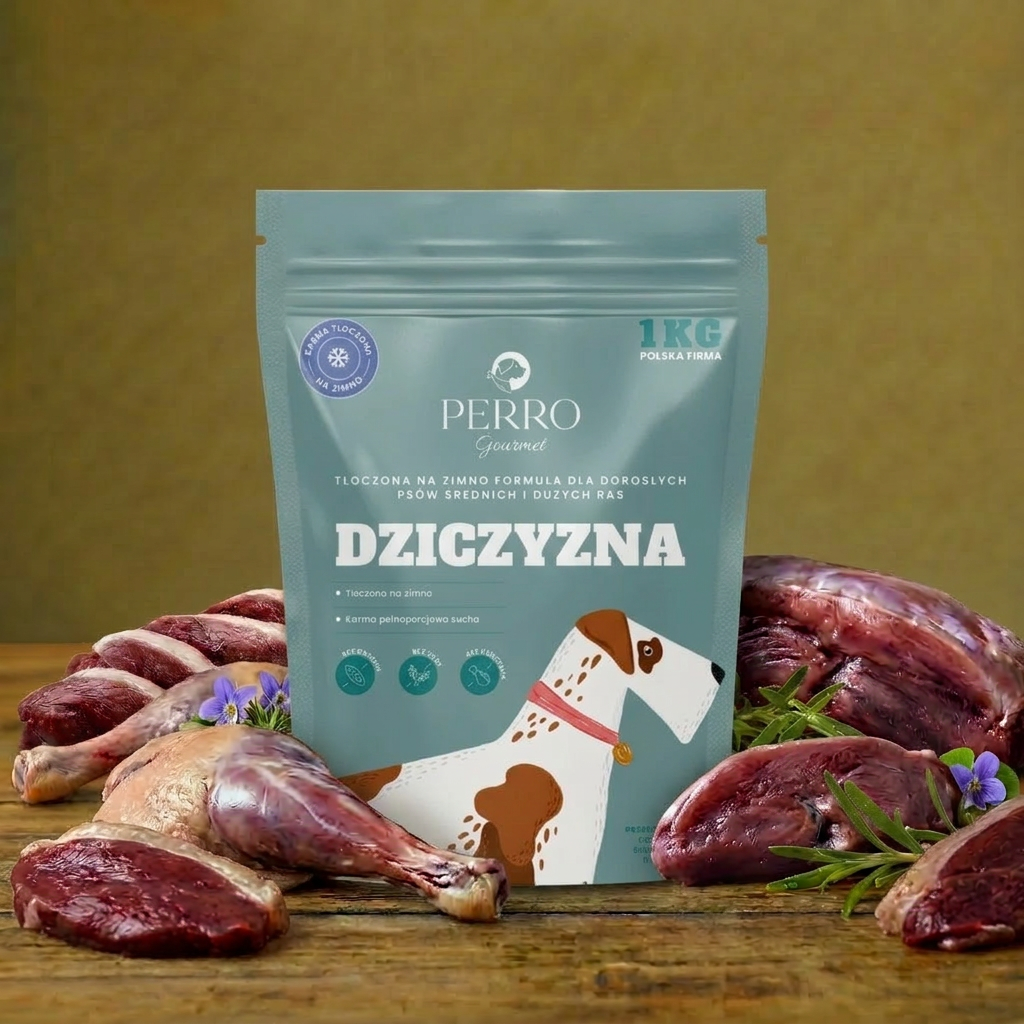 Perro – Dziczyzna – Karma tłoczona na zimno – średnie i duże rasy