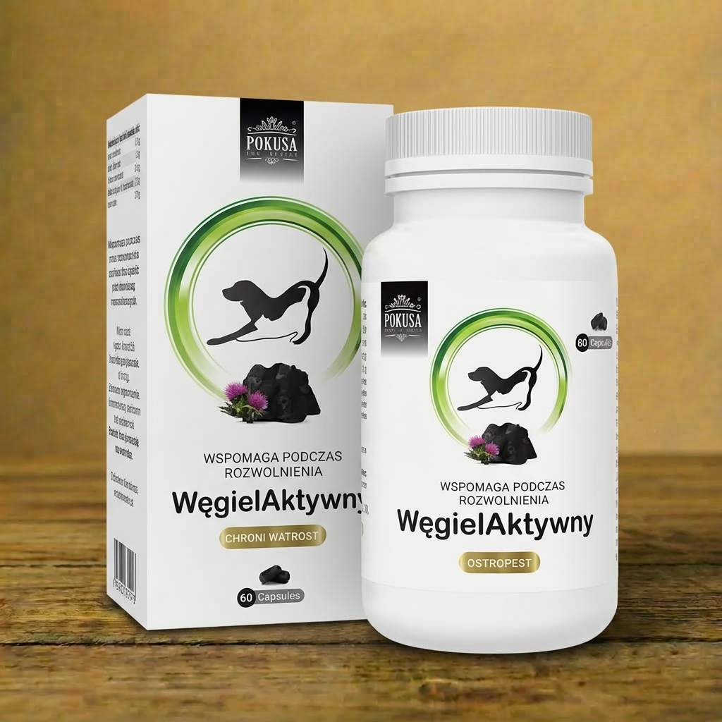 Pokusa – Węgiel aktywny z ostropestem 60 kapsułek