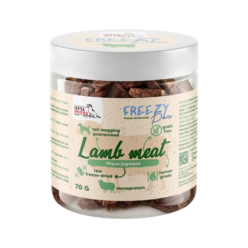 SYTA MICHA FREEZY Pure – 100% liofilizowane mięso jagnięce dla psa 70g