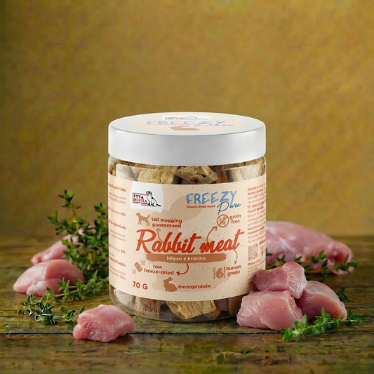 SYTA MICHA FREEZY Pure 100% liofilizowane mięso królika dla psa 70g