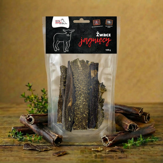 Syta Micha - Suszone żwacze jagnięce dla psa 120g