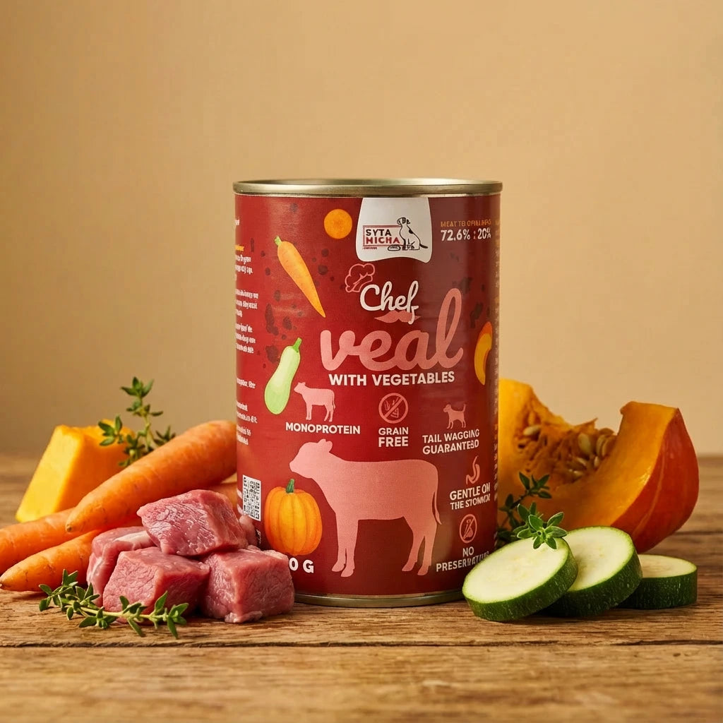 Syta Micha-Chef-Adult Cielęcina z warzywami 400g