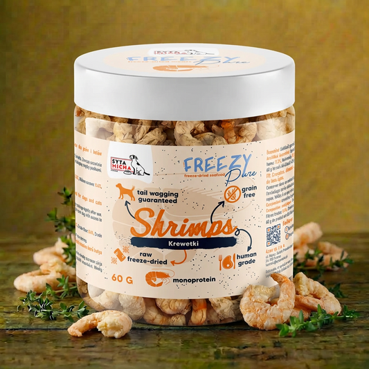 Syta Micha - FREEZY Pure 60g - 100% liofilizowane krewetki dla psa