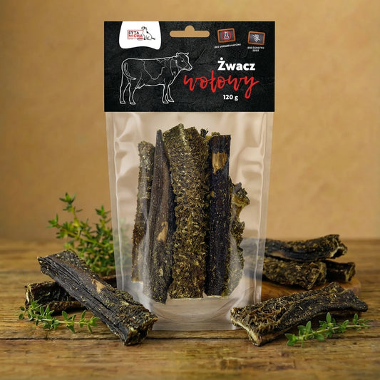 Syta Micha - Suszone żwacze wołowe dla psa 120g