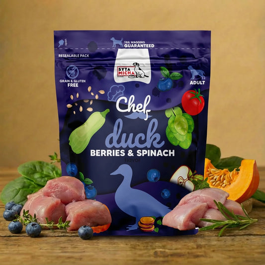 Syta Micha CHEF - Adult Kaczka, jagody i szpinak 1.5kg