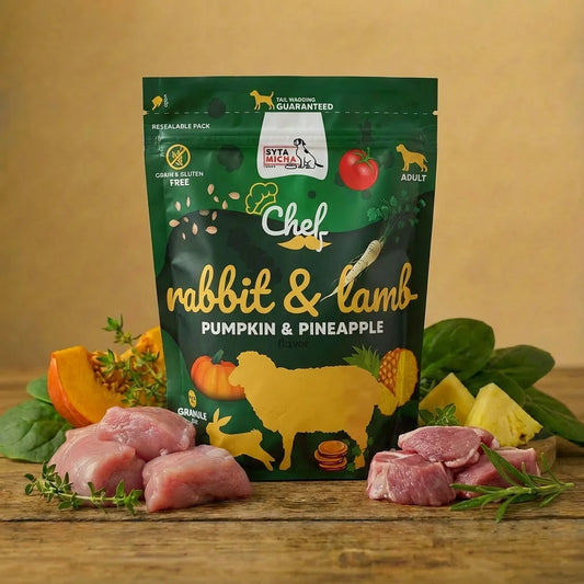 Syta Micha CHEF - Adult Królik i jagnięcina, dynia i ananas 1.5kg