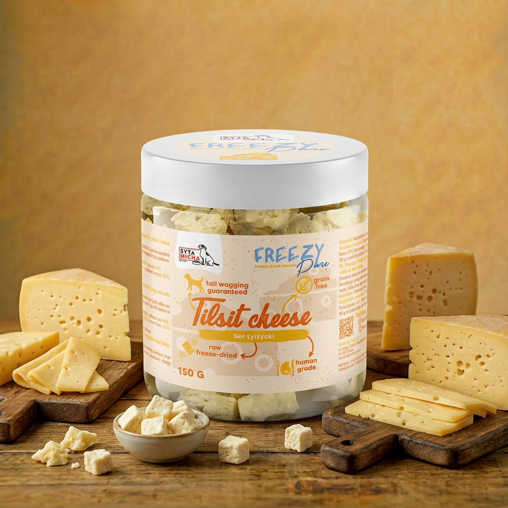 Syta Micha – Liofilizowany ser tylżycki dla psa 150g – FREEZY Pure