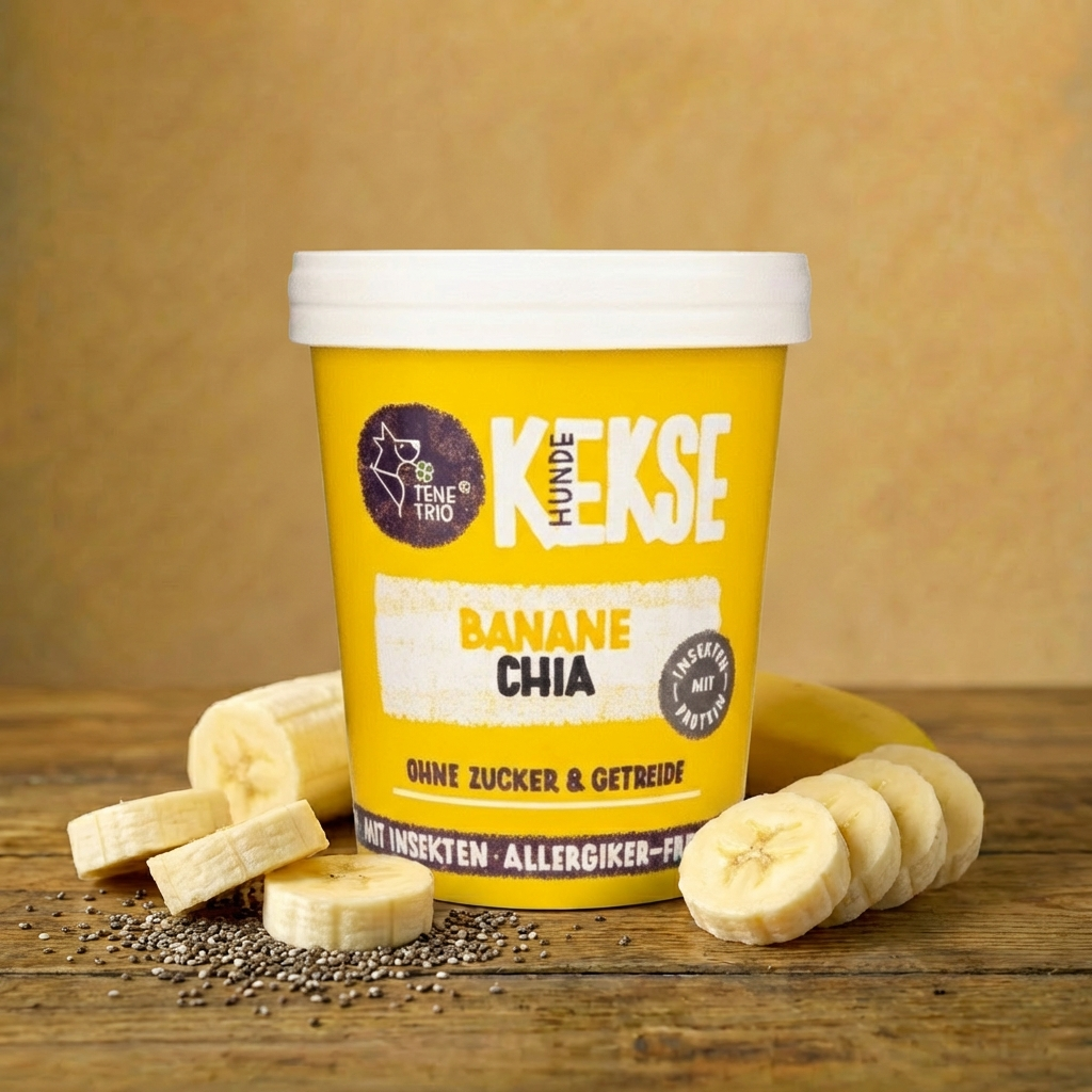 TENETRIO HUNDEKEKSE ciasteczka z owadami, bananami i nasionami chia 200g