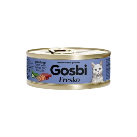 GOSBI kot FRESKO Sterilized - Tuńczyk/Krewetki i Cukinia 70g