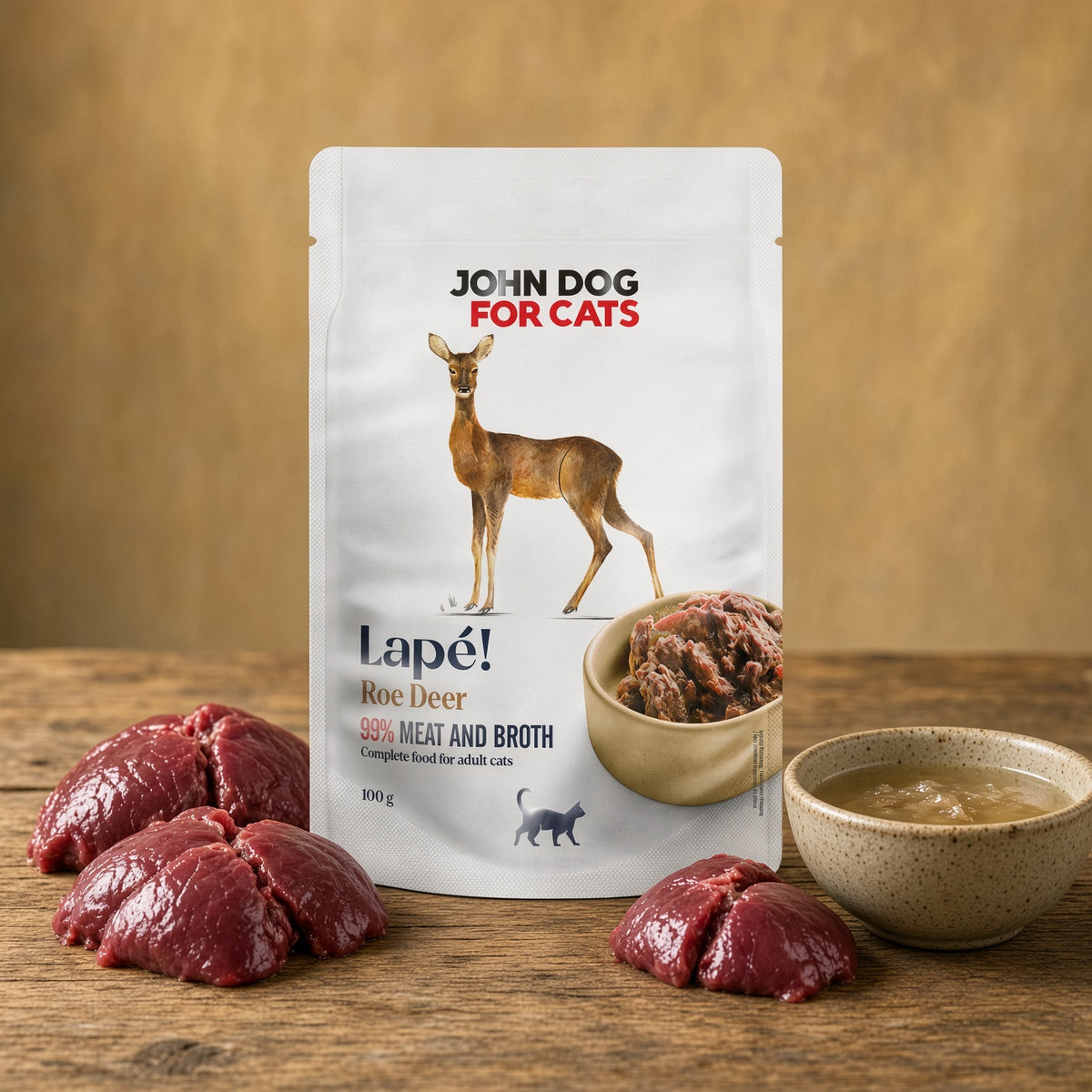Karma mokra saszetka dla kota Sarna 100 g Lapé John Dog for Cats