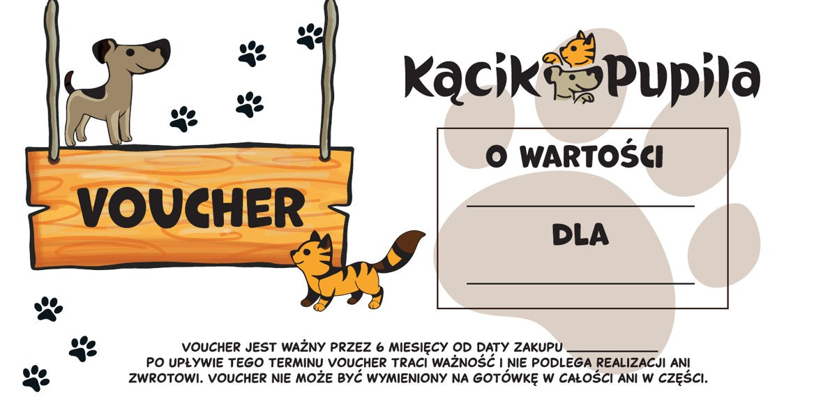 Bon podarunkowy Kącika Pupila