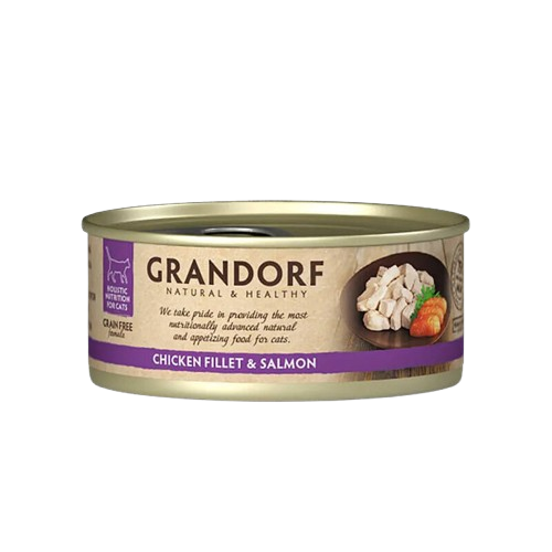 Grandorf Chicken Fillet & Salmon Karma mokra dla kota z kurczakiem i łososiem 70 g