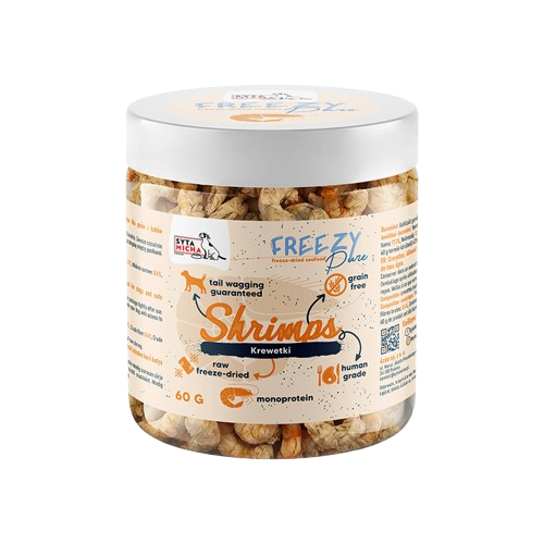 Syta Micha - FREEZY Pure 60g - 100% liofilizowane krewetki dla psa